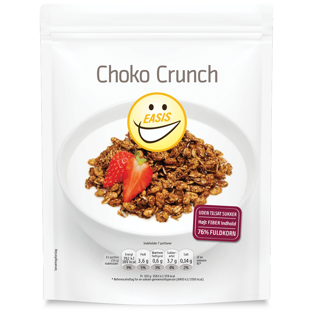 EASIS Choko Crunch – Fiberrig müsli med chokoladesmag