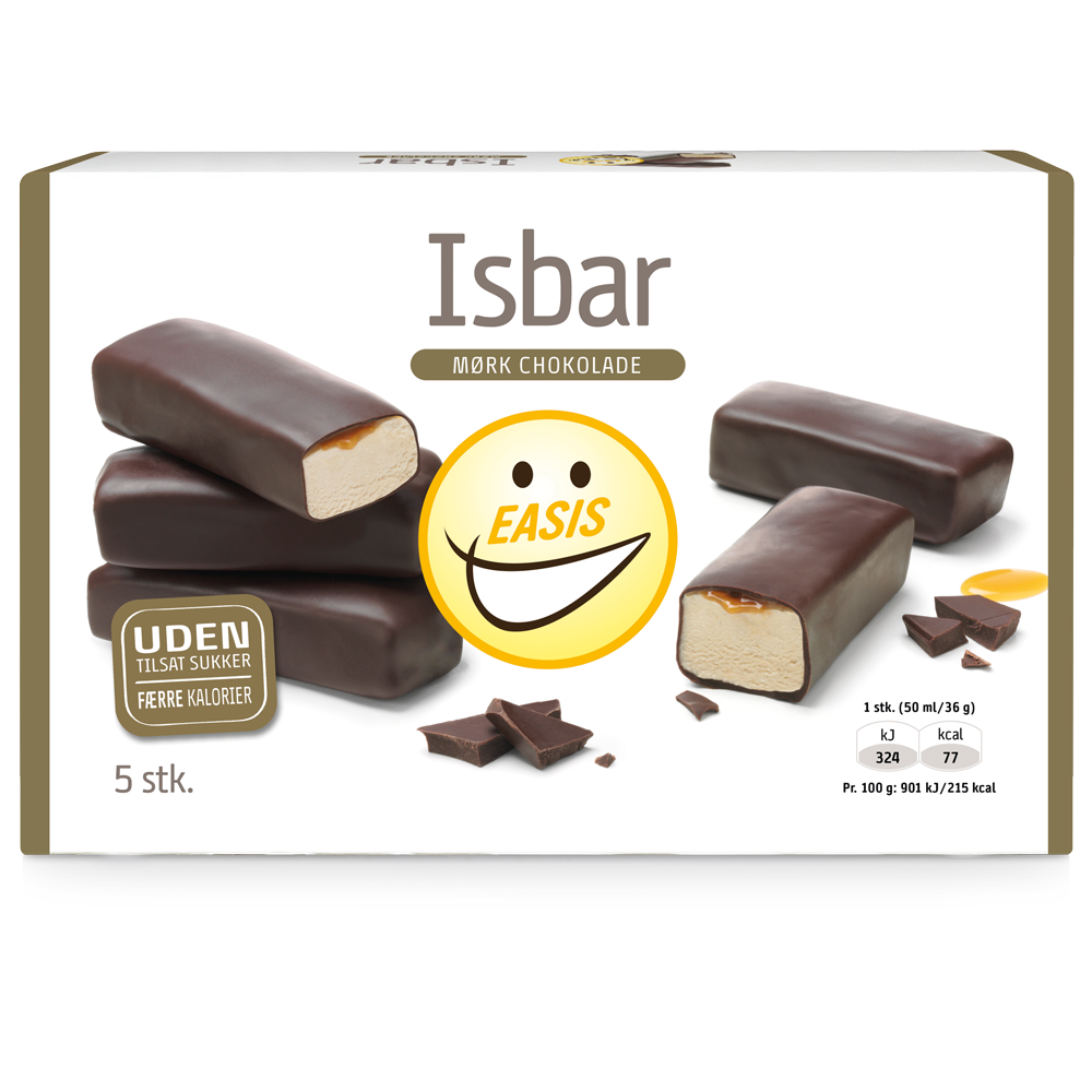Isbar med mørk chokolade – Fyldig smag uden tilsat sukker