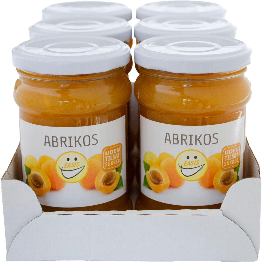 EASIS Abrikosmarmelade, Kasse med 6 stk.