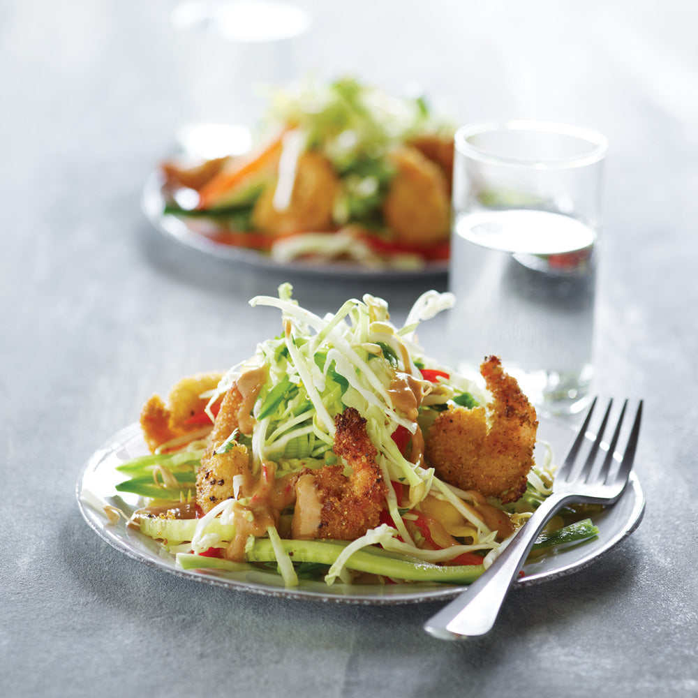 Asiatisk Salat med Tigerejer