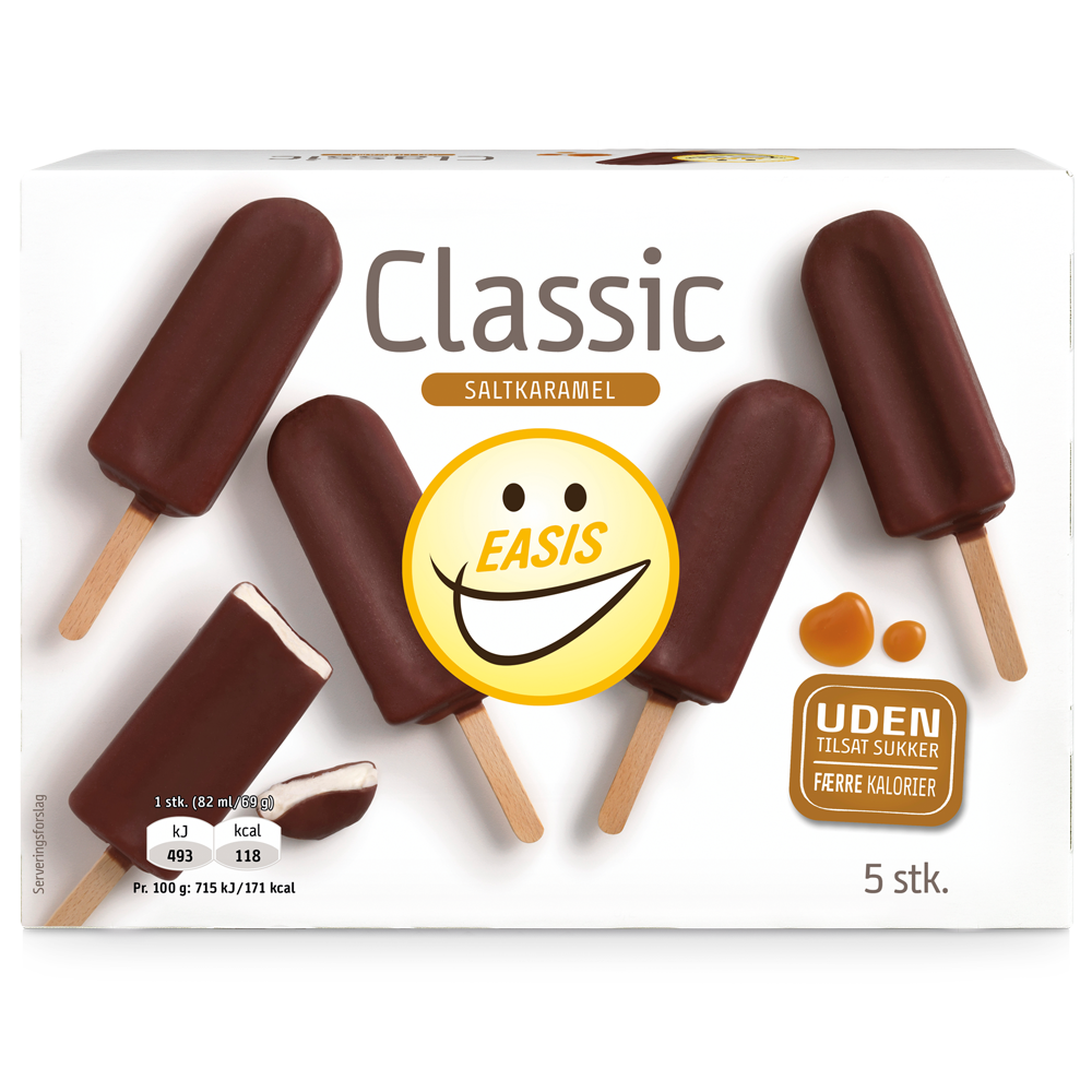 EASIS Classic saltkaramel ispind – Sød og saltet nydelse uden tilsat sukker