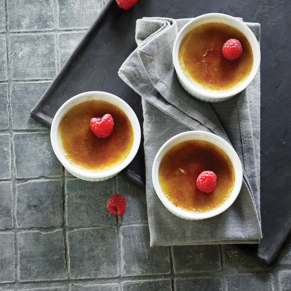 Créme Brûlée med Hindbær