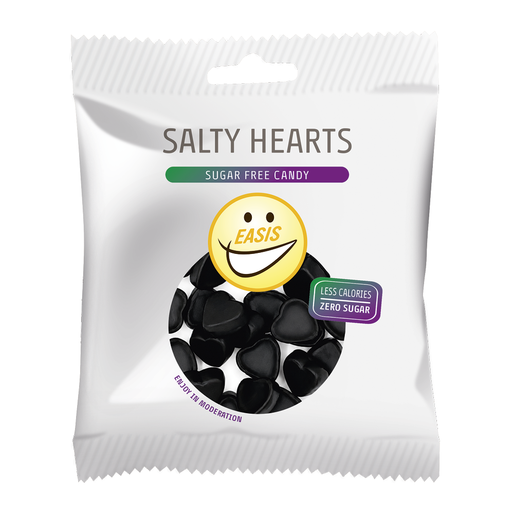 EASIS Salty Hearts Liquorice 70 g