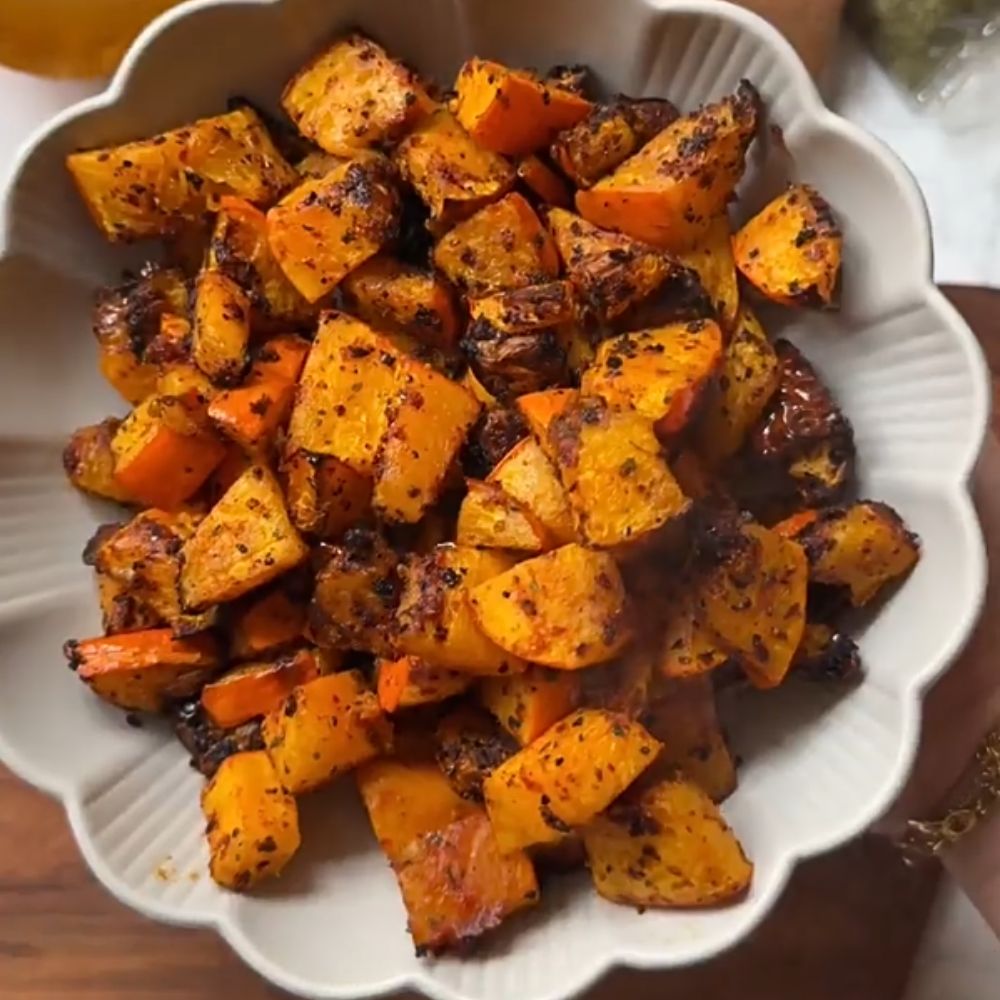 Hokkaido med pesto i airfryer