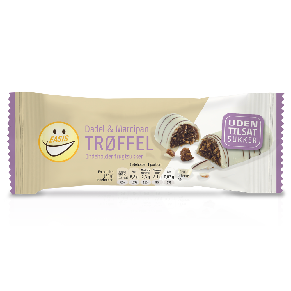 EASIS Trøffel White 30 g â Sød snack med hvid chokolade