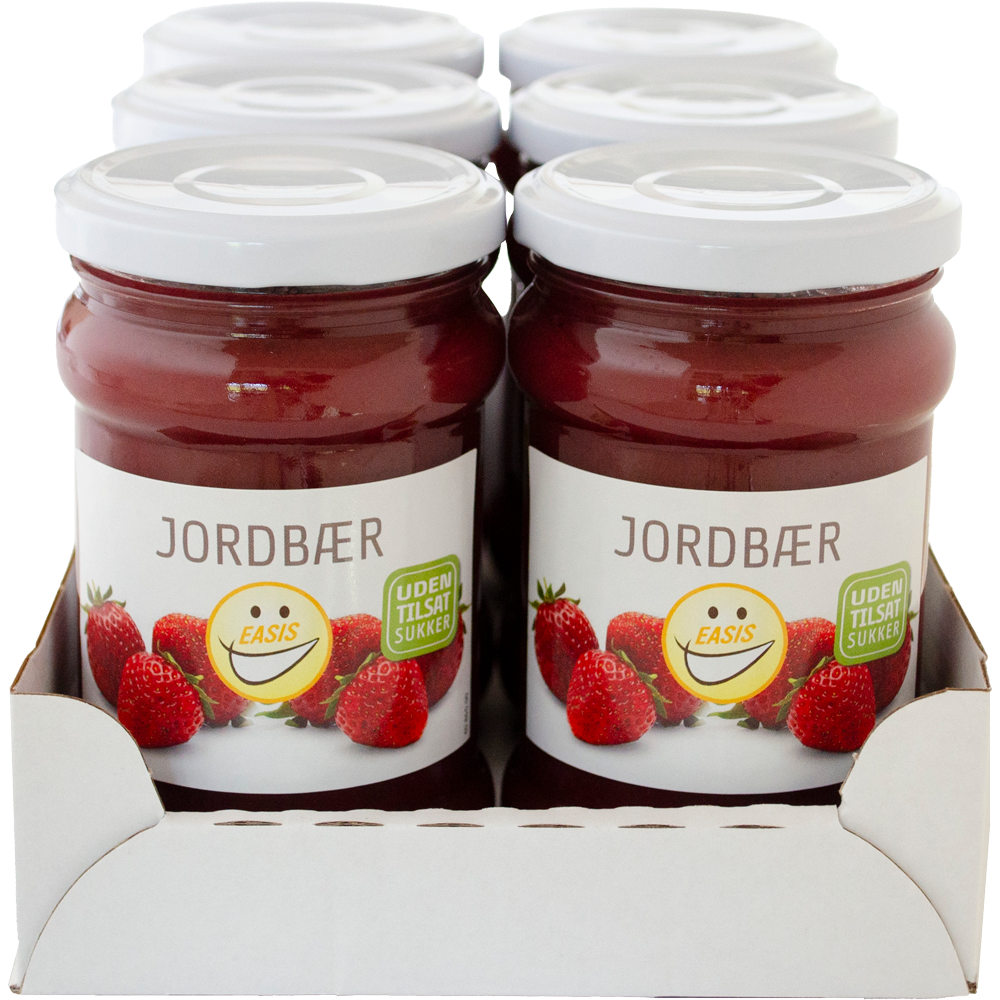 EASIS Jordbærmarmelade, Kasse med 6 stk.