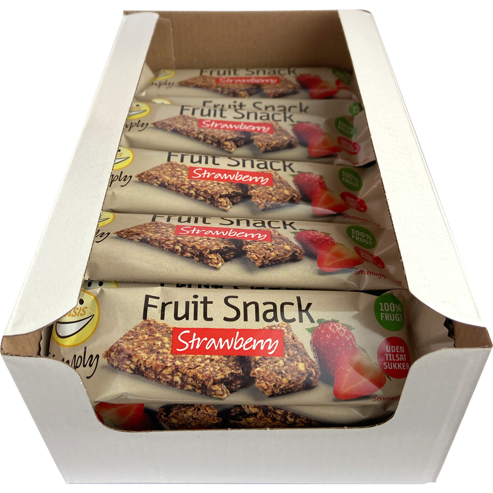 EASIS Simply Fruit Snack strawberry, Kasse med 30 stk.