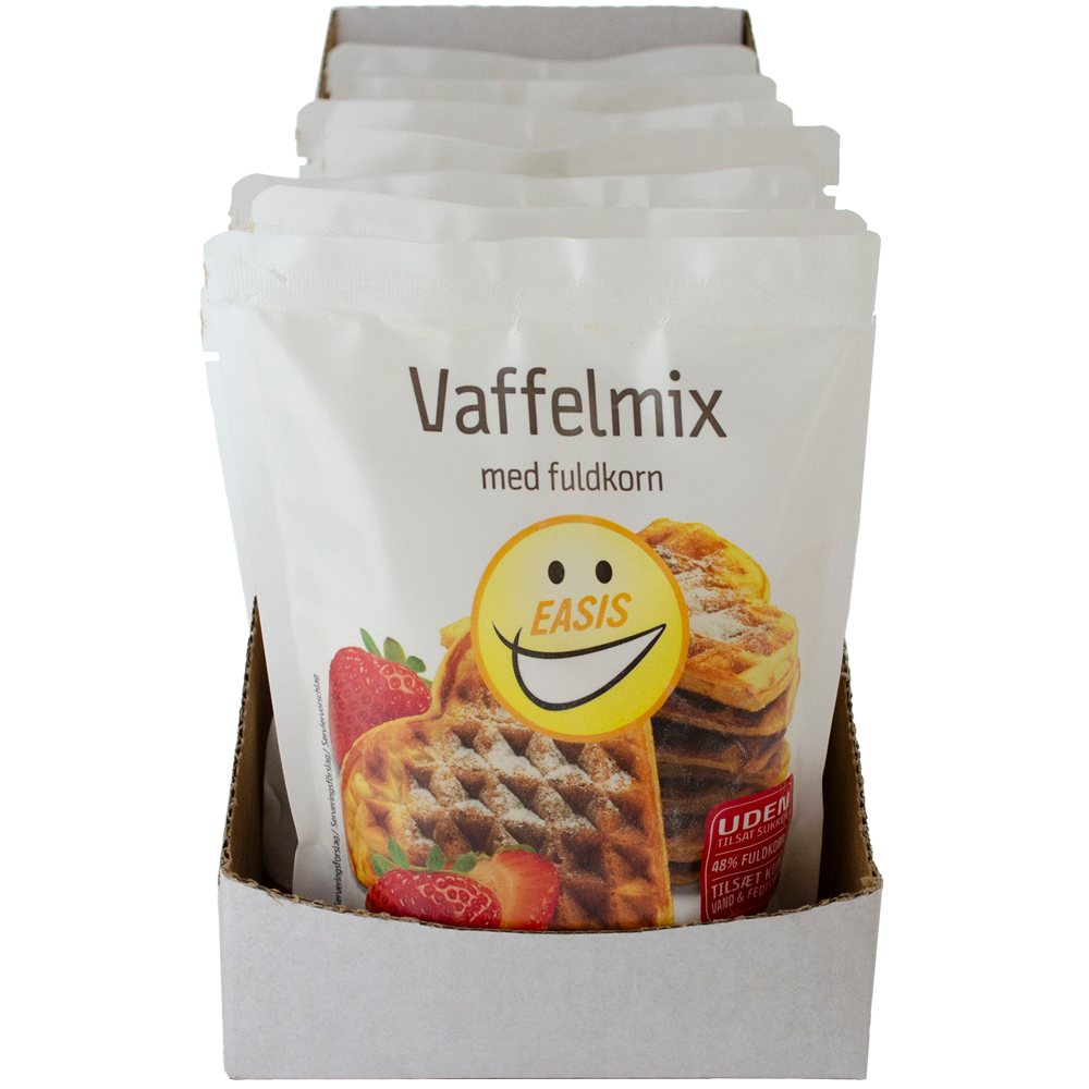 EASIS Vaffelmix med fuldkorn, Kasse med 7 stk.