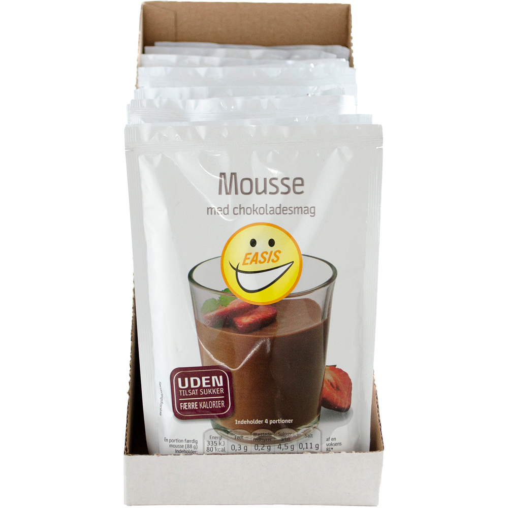EASIS Mousse med Chokoladesmag, Kasse med 10 stk.