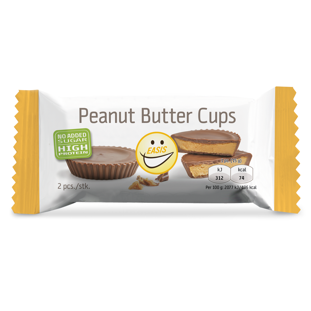 EASIS Peanut Butter cups, 30 g – lækker snack uden tilsat sukker
