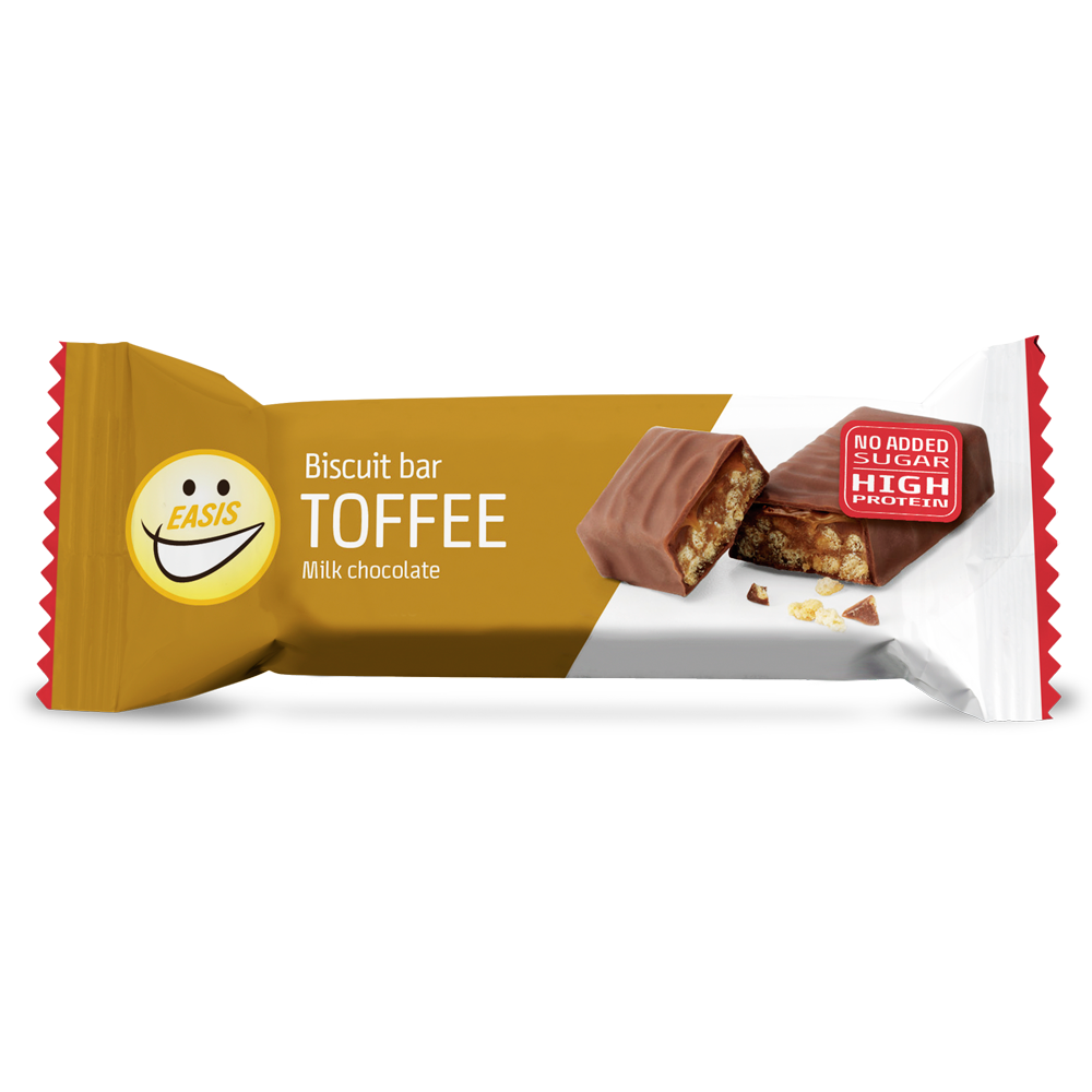 EASIS Biscuit Bar Toffee – En sprød snack uden tilsat sukker