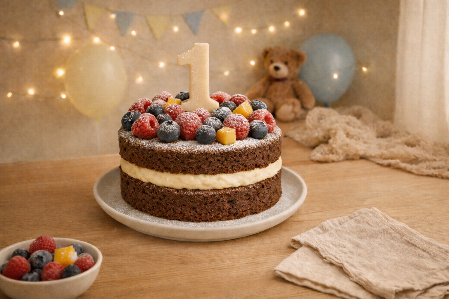 Kage til 1 års fødselsdag uden sukker