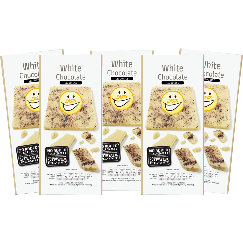 Sampak - Hvid chokolade med lakridsgranulat