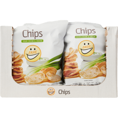 Chips Sour Cream & Onion, Kasse med 14 stk.