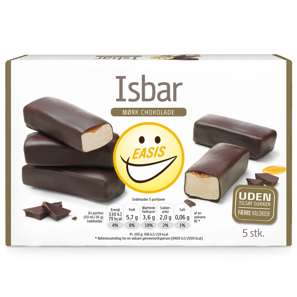 Isbar med mørk chokolade