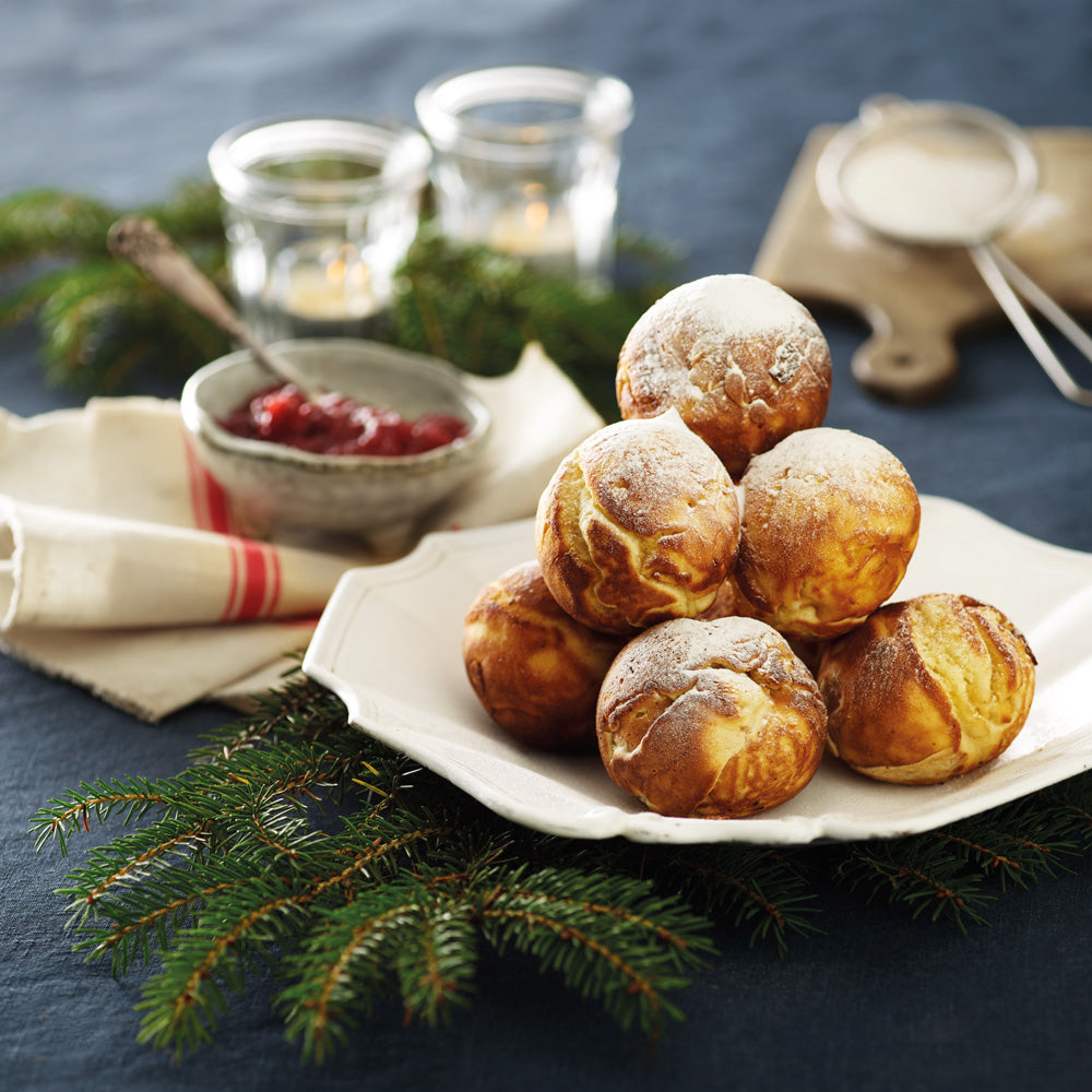 Æbleskiver med revet citronskal