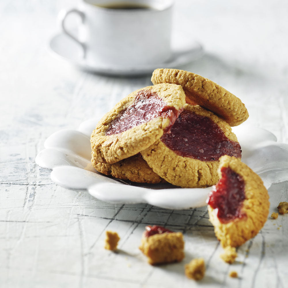 Butterbean cookies med marmelade