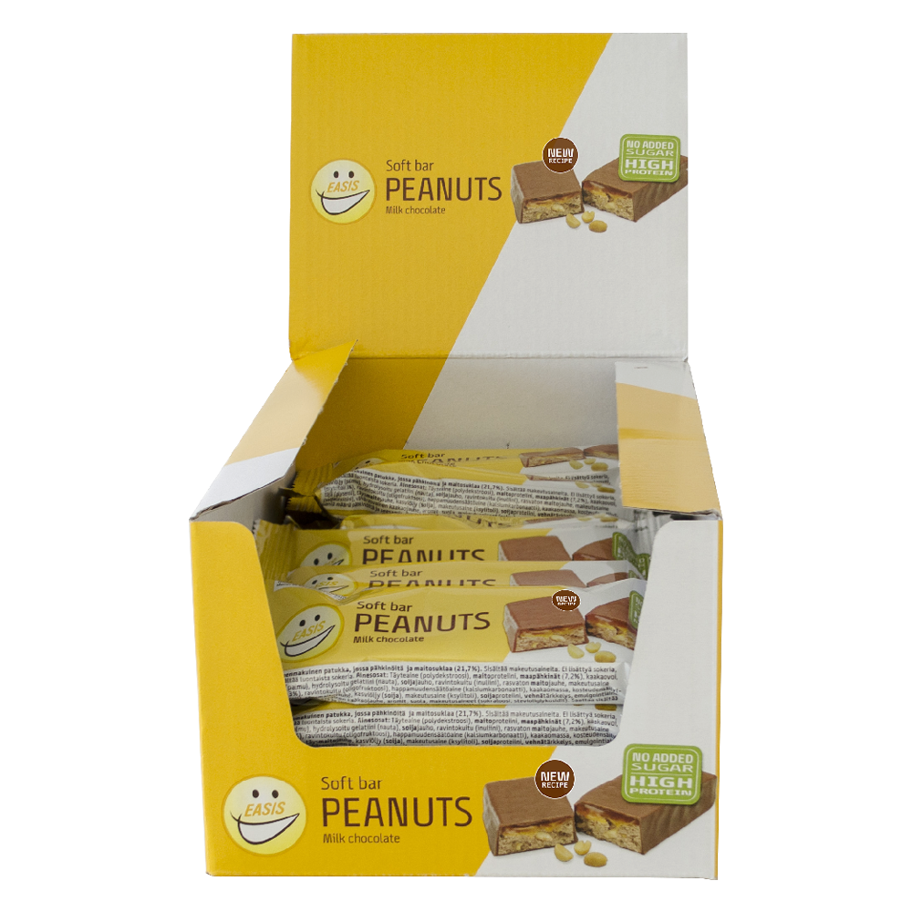 EASIS Soft bar Peanuts, Kasse med 24 stk.