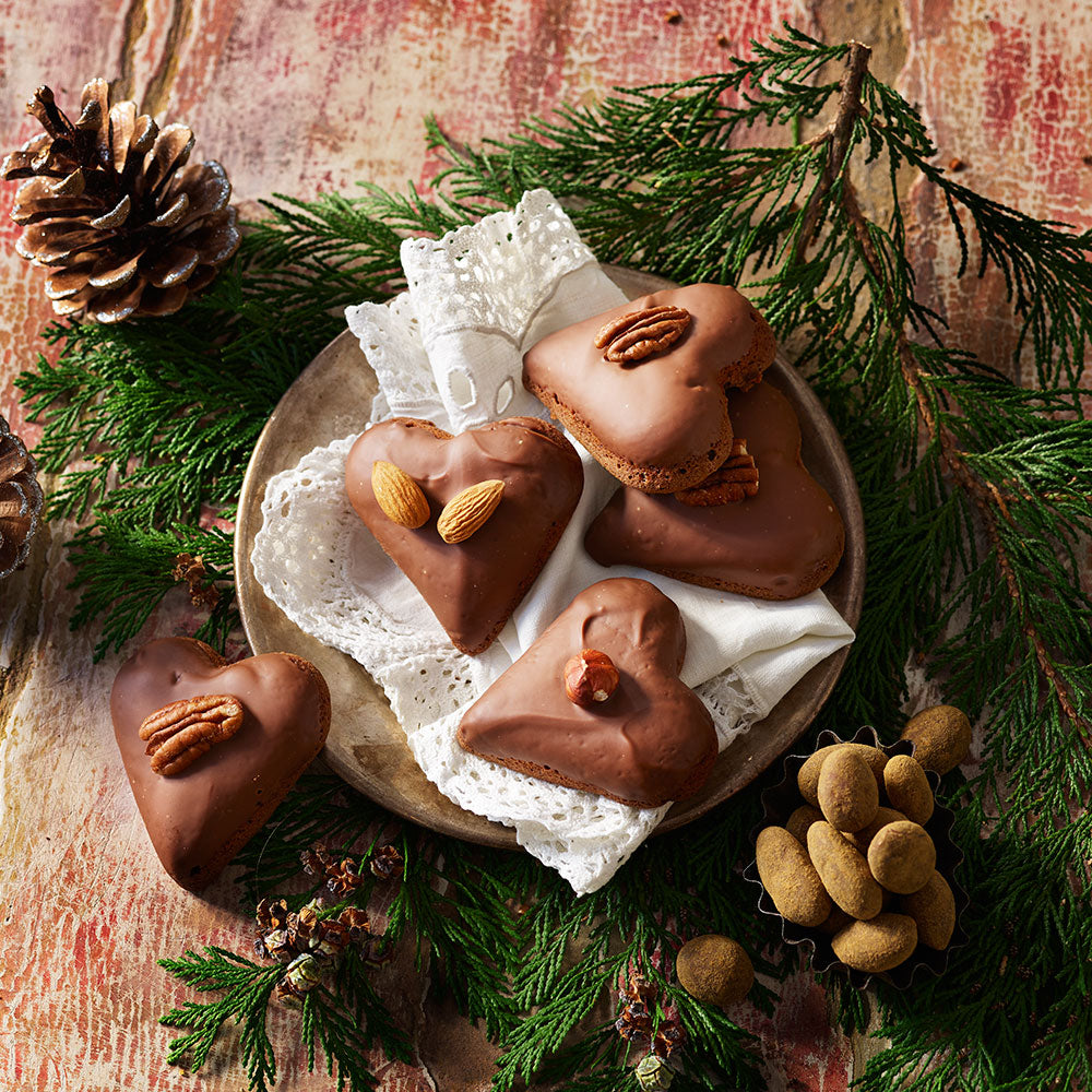 Krydrede chokolade julehjerter