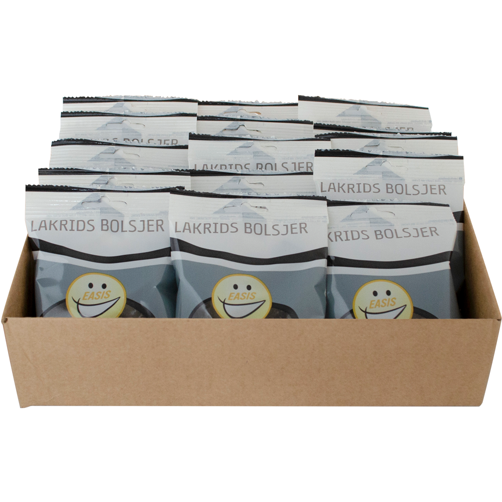 EASIS Lakrids Bolsjer, Kasse med 15 stk.