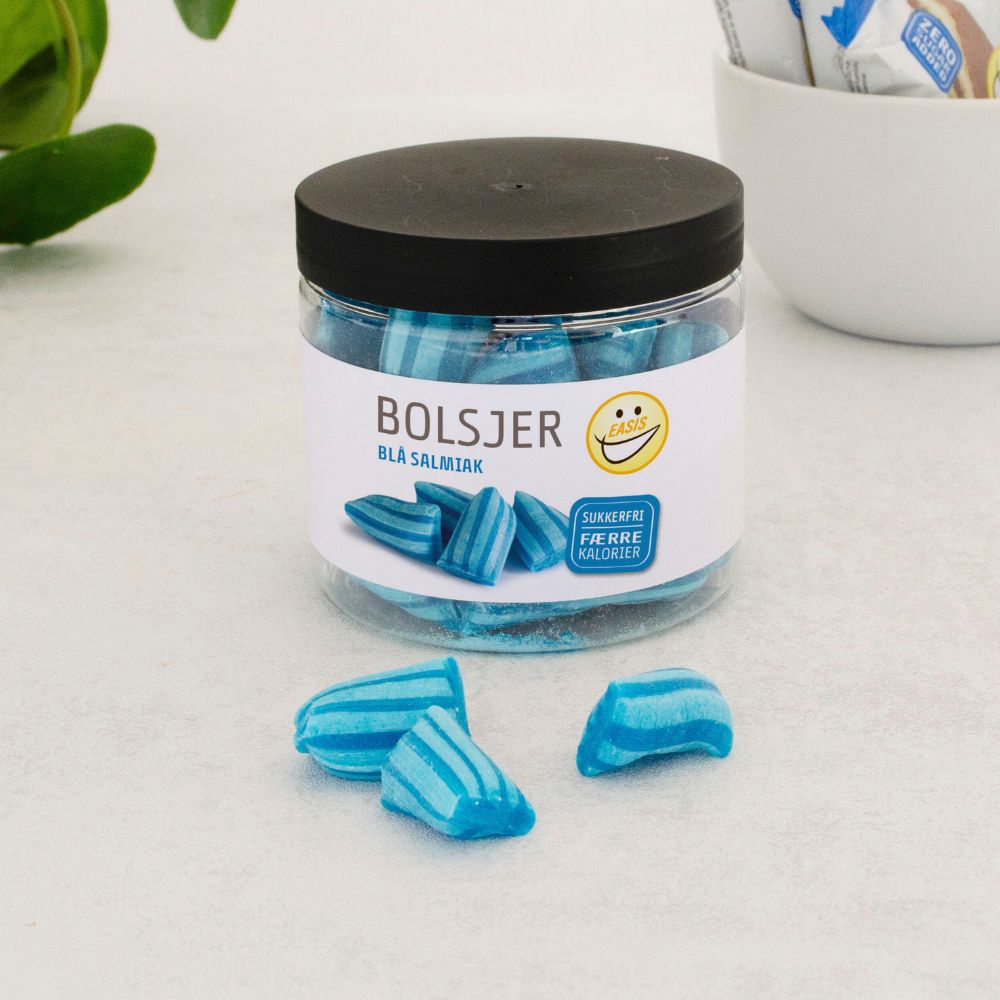 EASIS Blå Salmiak Bolsjer – Sukkerfri med intens smag