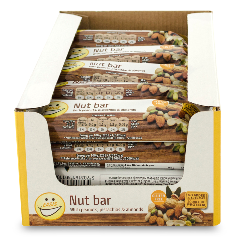 EASIS Nut bar, Kasse med 20 stk.