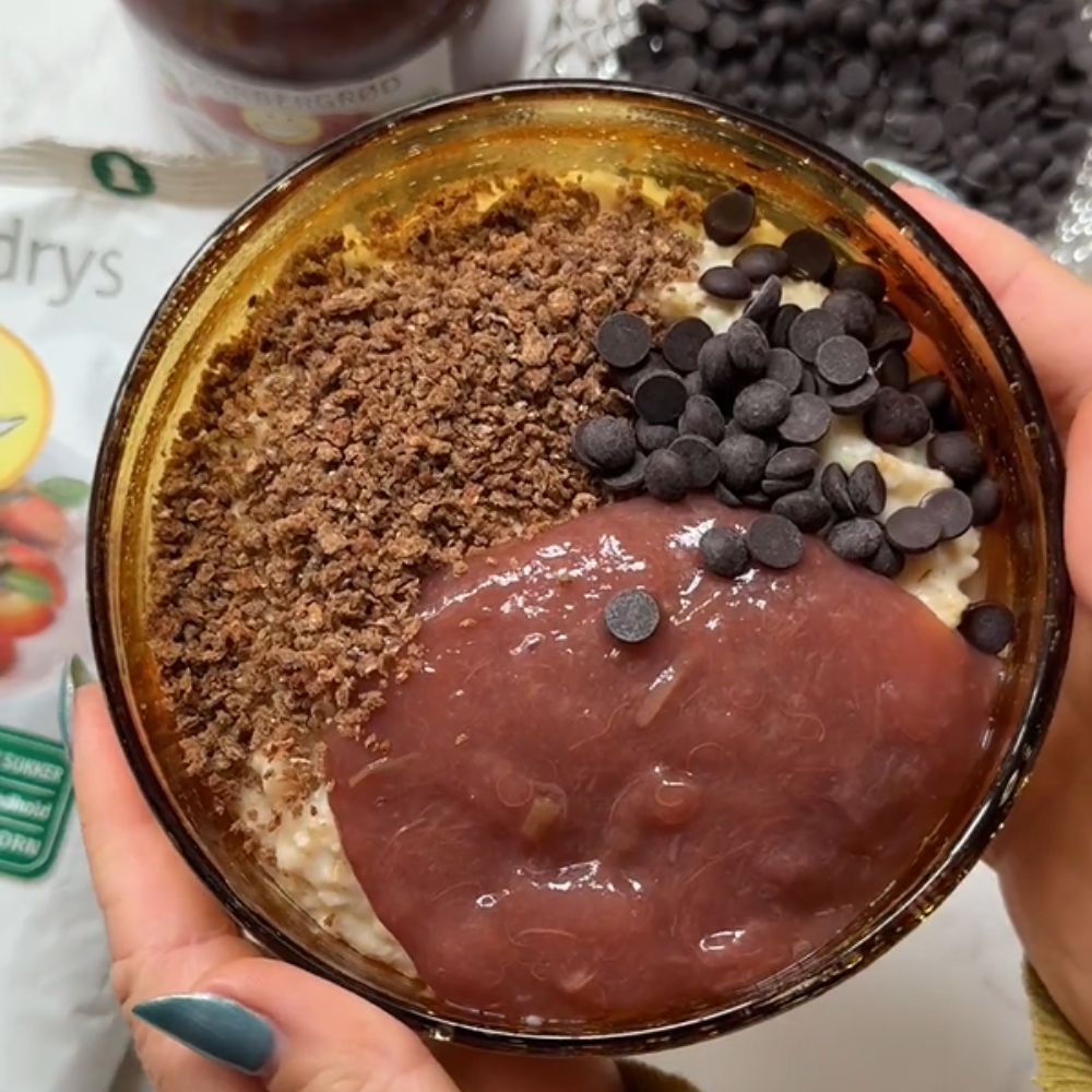 Protein havregrød med æg