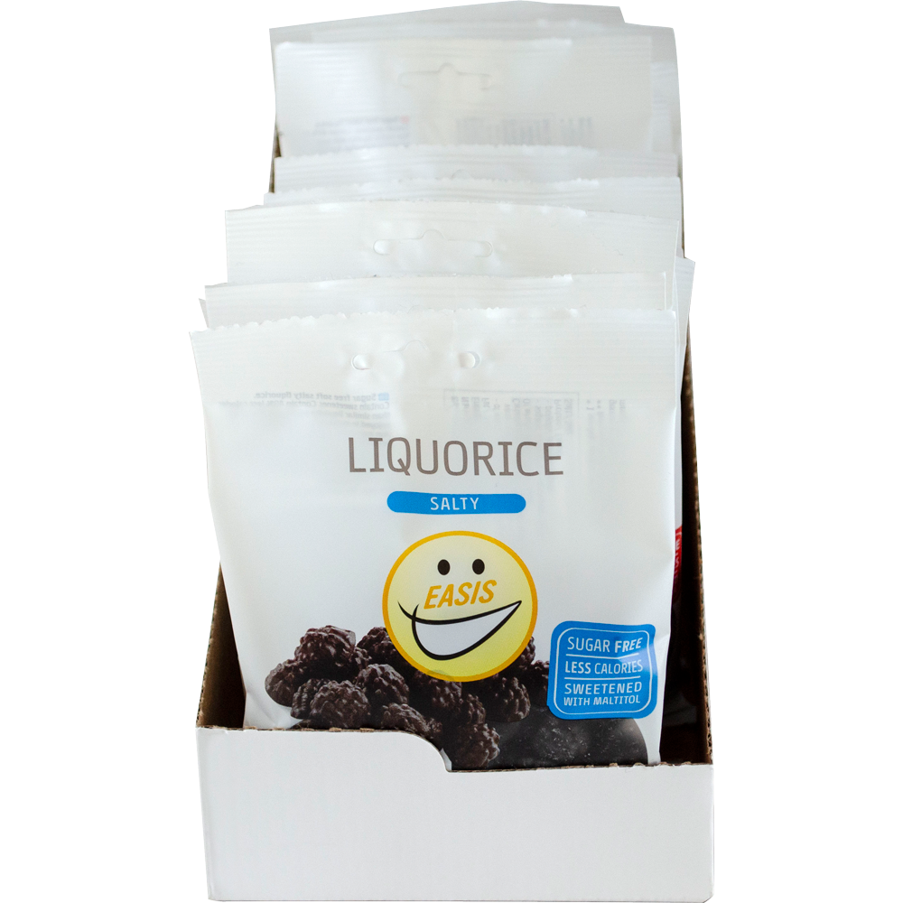 EASIS Salty Liquorice, Kasse med 15 stk