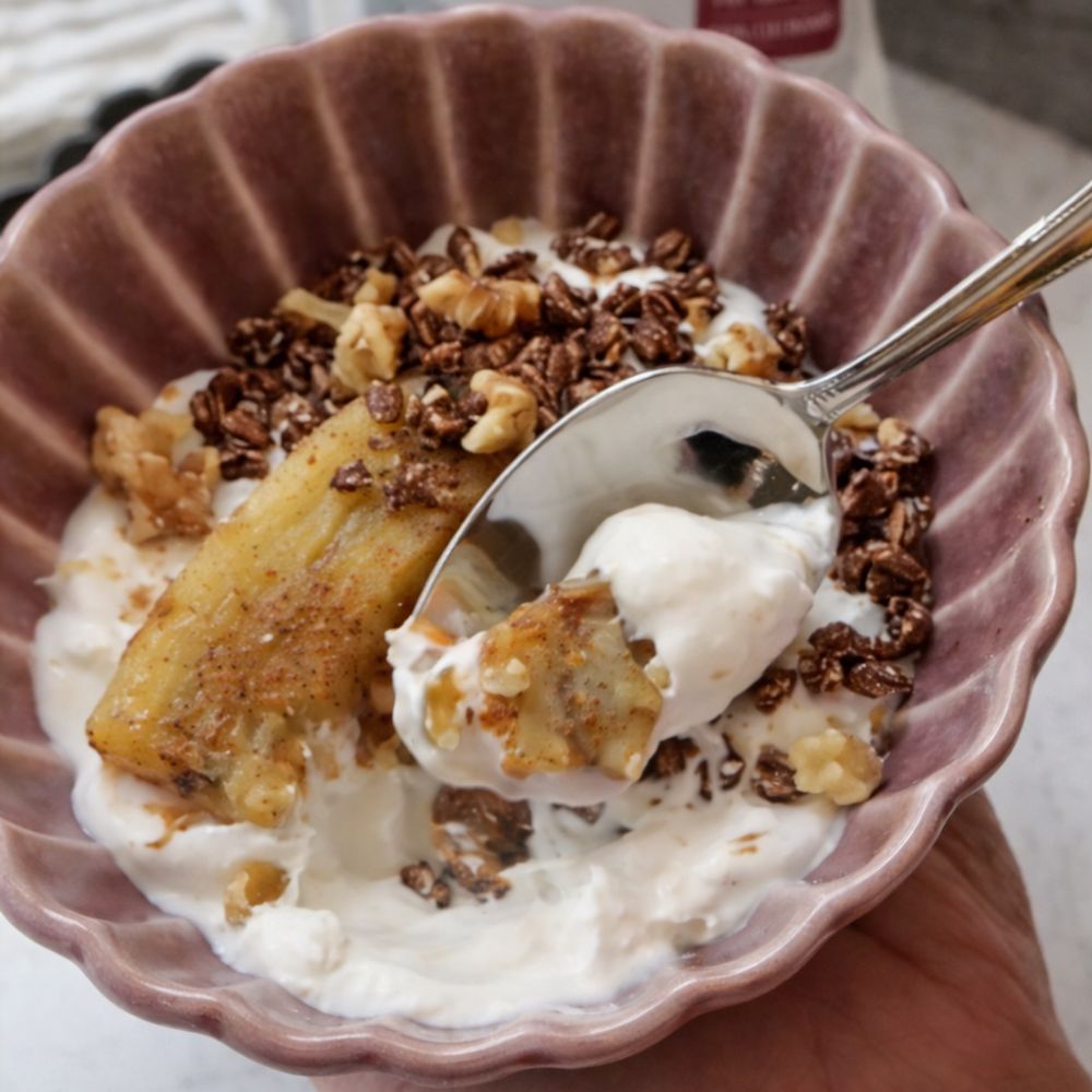 Karamelliserede bananer