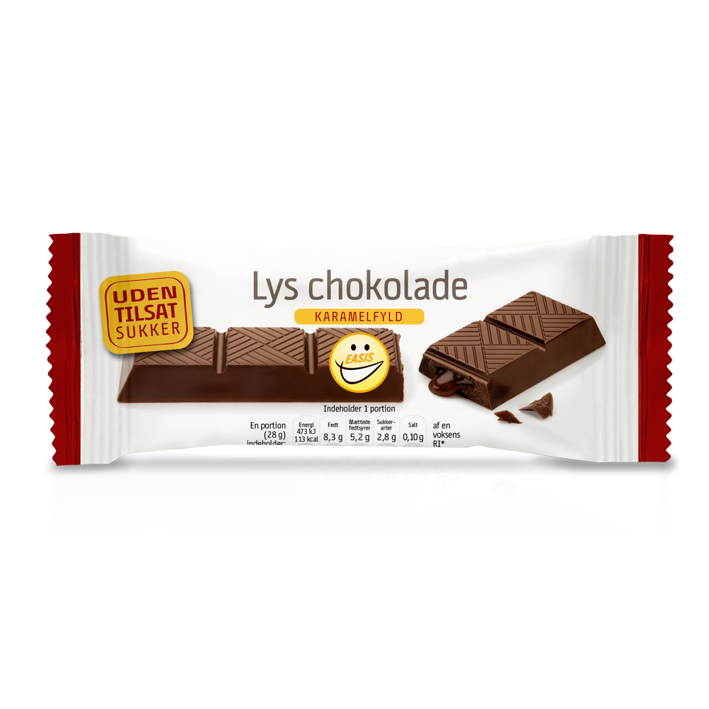 EASIS Lys Chokoladebar med karamelfyld 1 stk