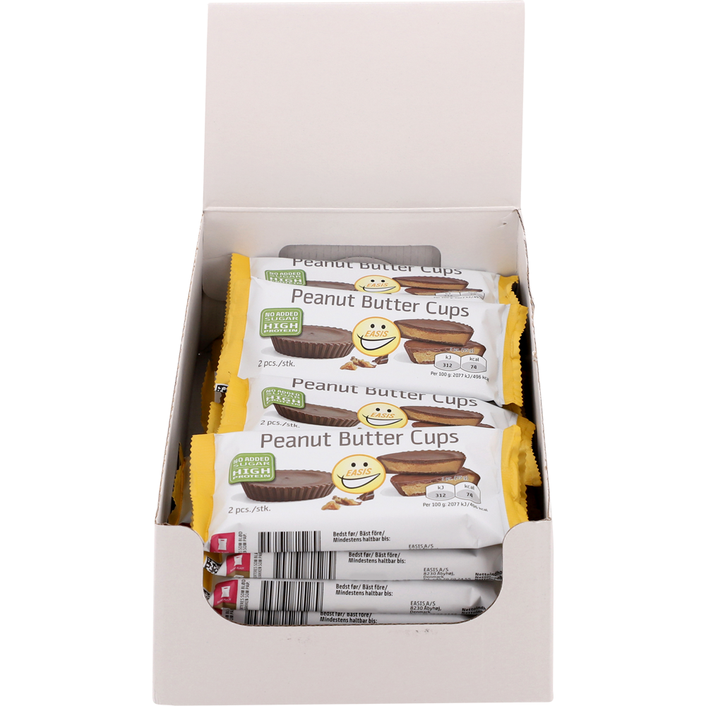 EASIS Peanut Butter Cups - Kasse med 20 stk.