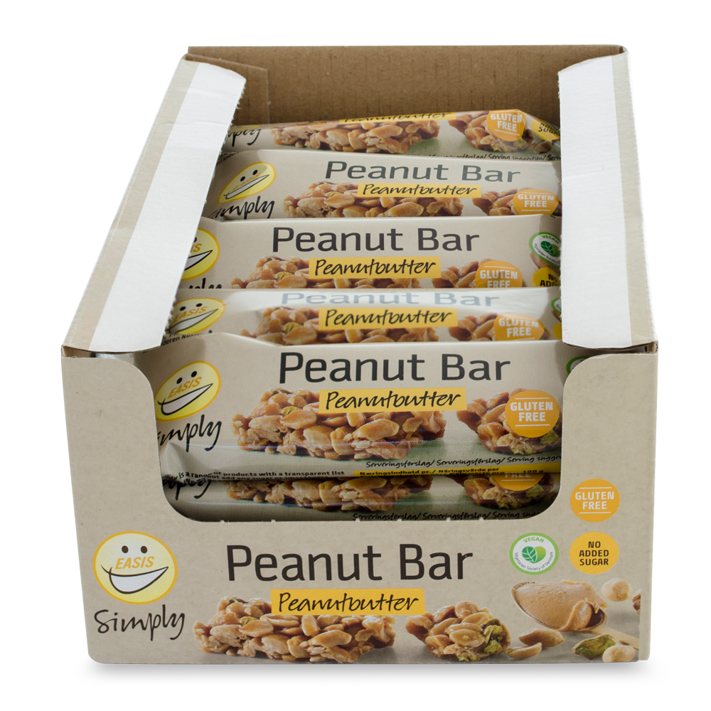 EASIS Simply Peanutbutter bar, Kasse med 20 stk.