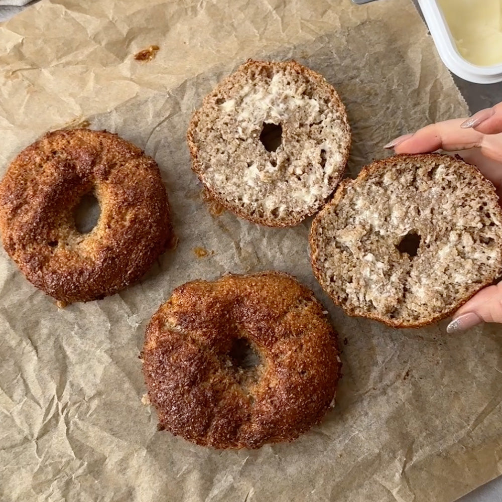 Proteinrige bagels med kanel