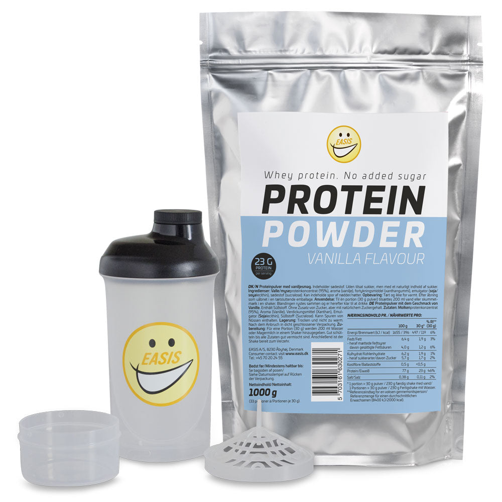 Sampak - Proteinpulver Vanilje og Shaker