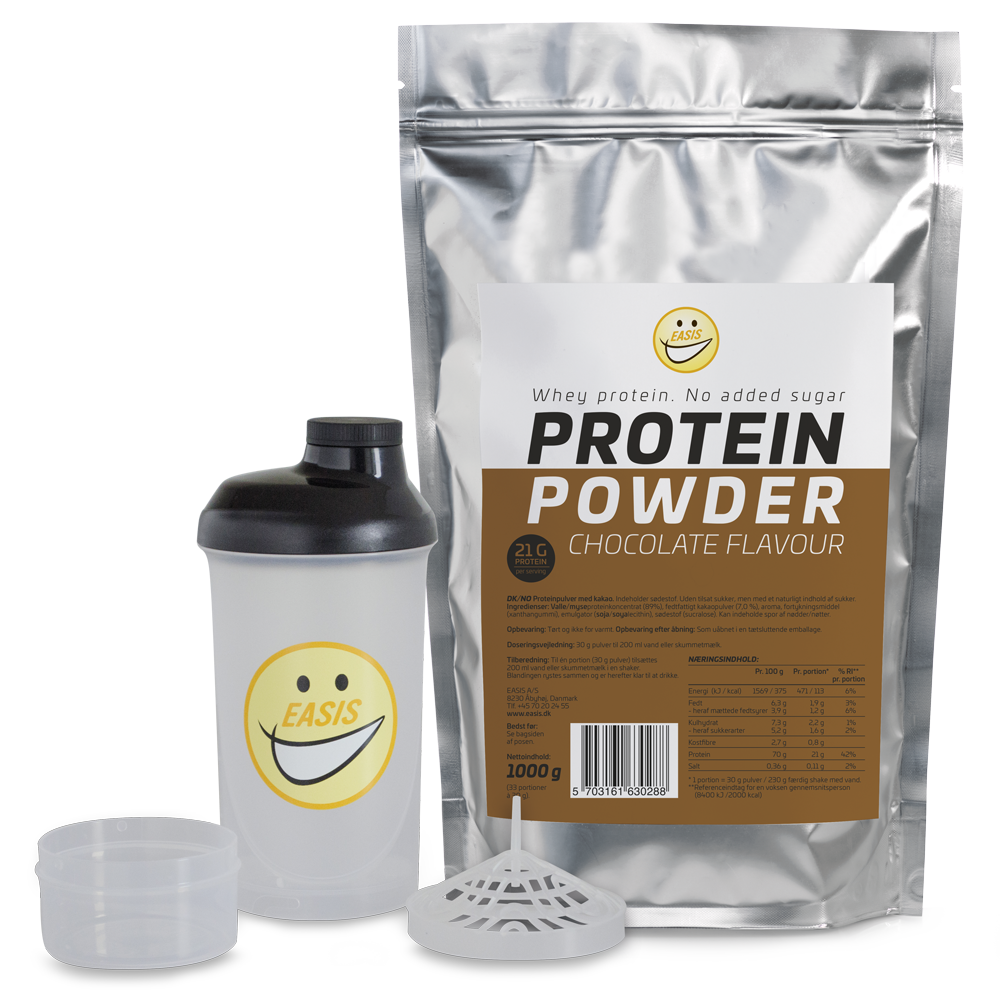 Sampak - Proteinpulver Chokolade og Shaker